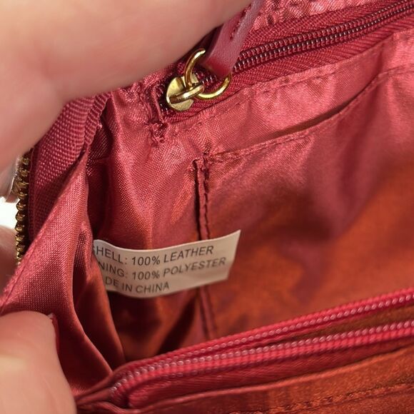 NWOT NWD Joy & Iman Red Diamond Quilted Leather Purse - Picture 12 of 15